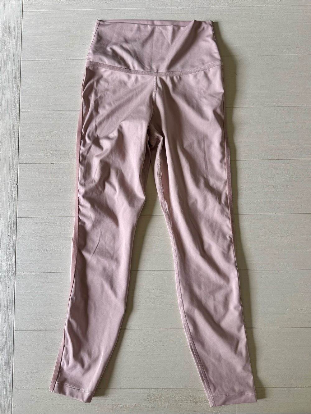 Women’s Nike High-Waisted Leggings Size Small – Rose Pink with Velvet Accents